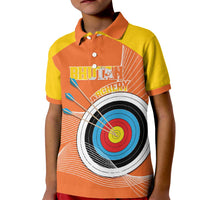 Personalised Bhutan Archery Kid Polo Shirt Board Style Flag Color - Wonder Print Shop