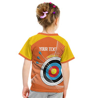 Personalised Bhutan Archery Kid T Shirt Board Style Flag Color - Wonder Print Shop