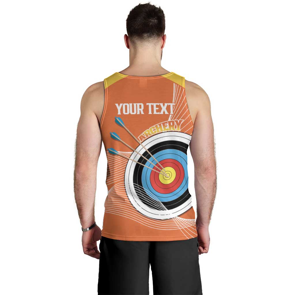 Personalised Bhutan Archery Men Tank Top Board Style Flag Color - Wonder Print Shop