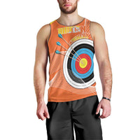 Personalised Bhutan Archery Men Tank Top Board Style Flag Color - Wonder Print Shop