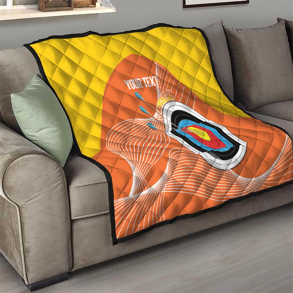 Personalised Bhutan Archery Quilt Board Style Flag Color - Wonder Print Shop