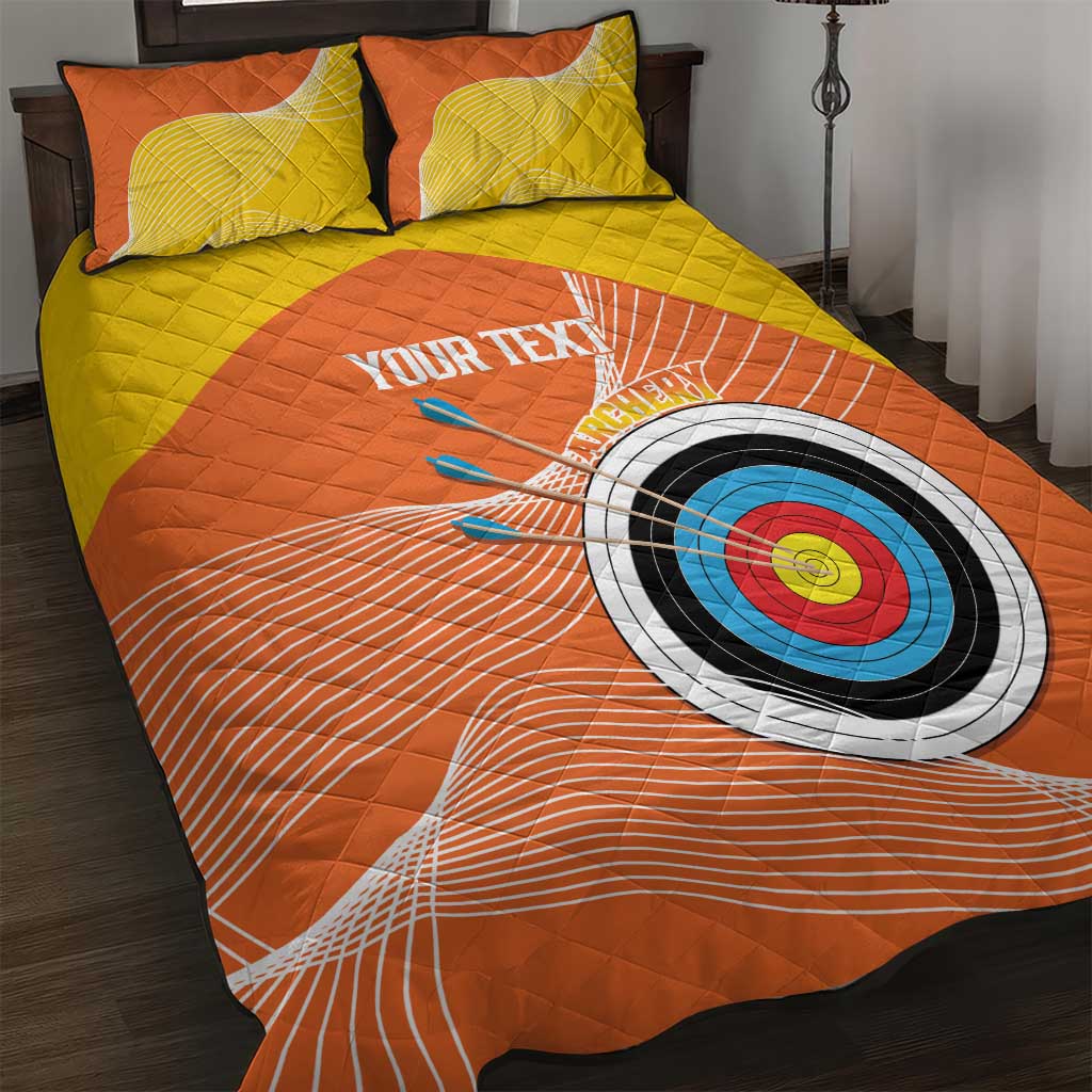 Personalised Bhutan Archery Quilt Bed Set Board Style Flag Color - Wonder Print Shop