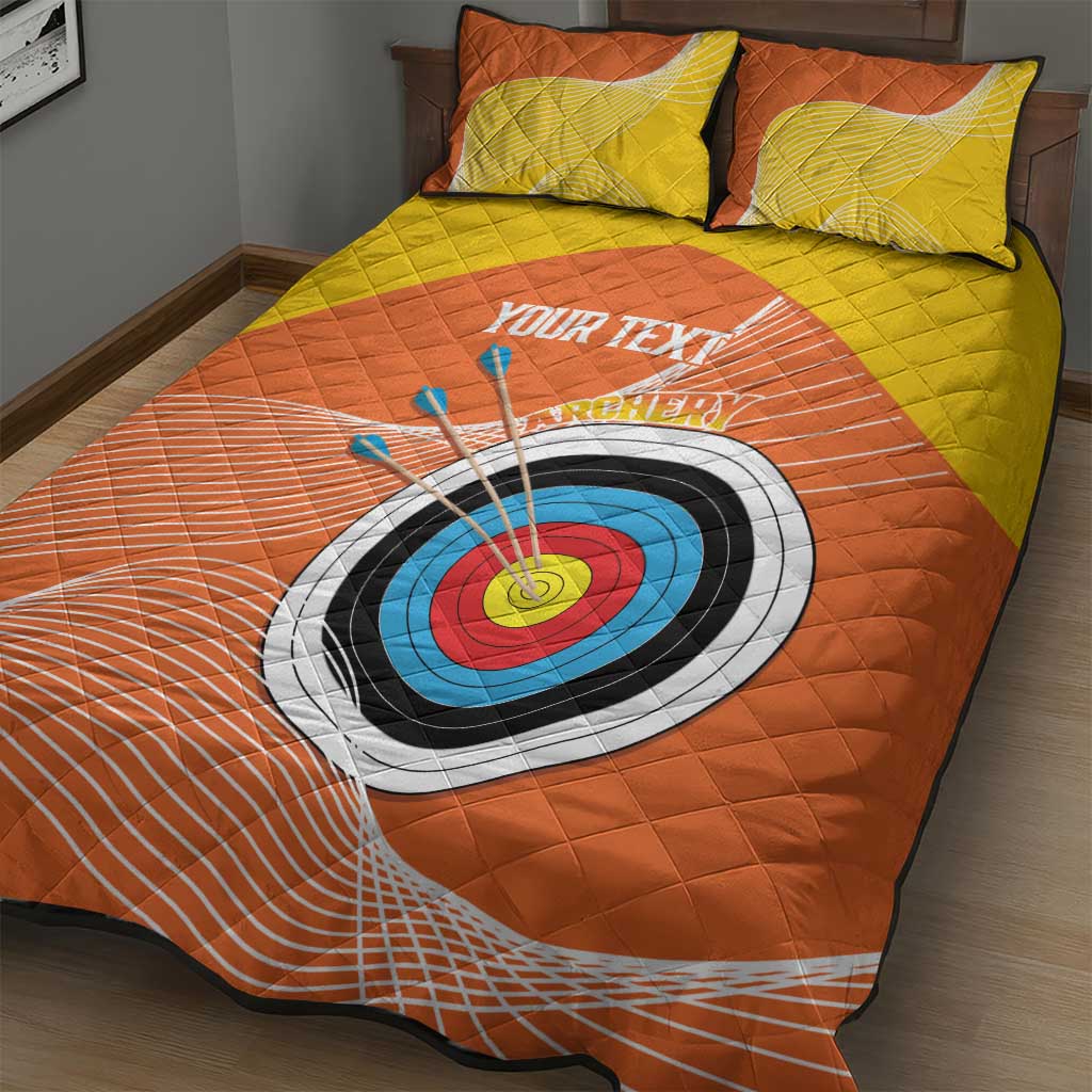 Personalised Bhutan Archery Quilt Bed Set Board Style Flag Color - Wonder Print Shop