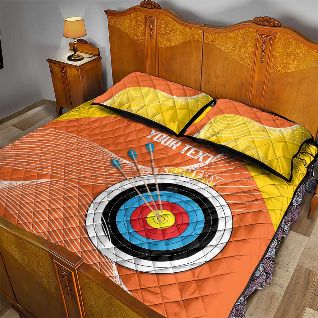 Personalised Bhutan Archery Quilt Bed Set Board Style Flag Color - Wonder Print Shop