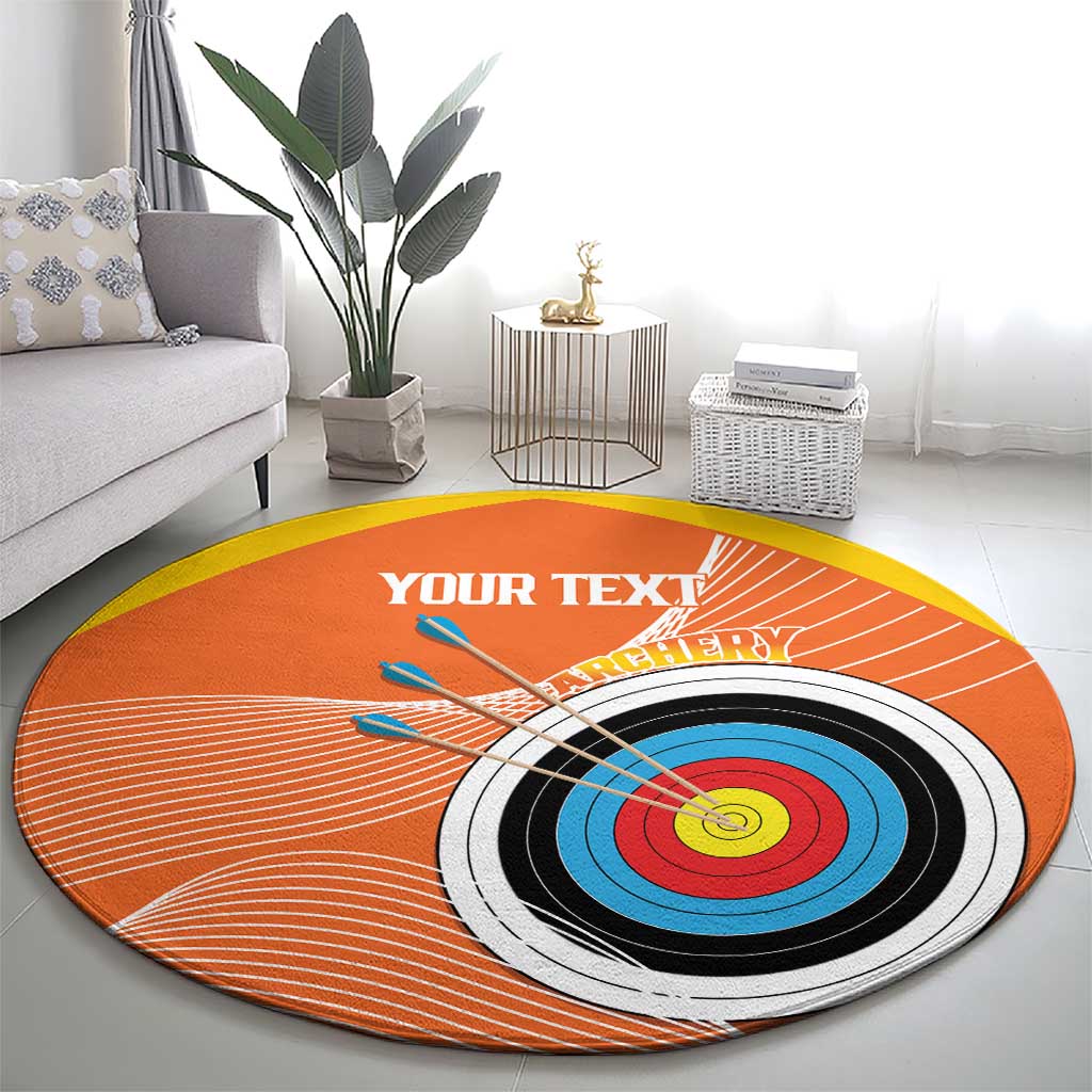 Personalised Bhutan Archery Round Carpet Board Style Flag Color - Wonder Print Shop