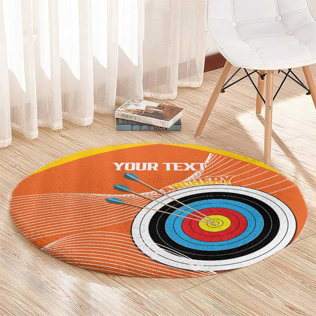 Personalised Bhutan Archery Round Carpet Board Style Flag Color - Wonder Print Shop