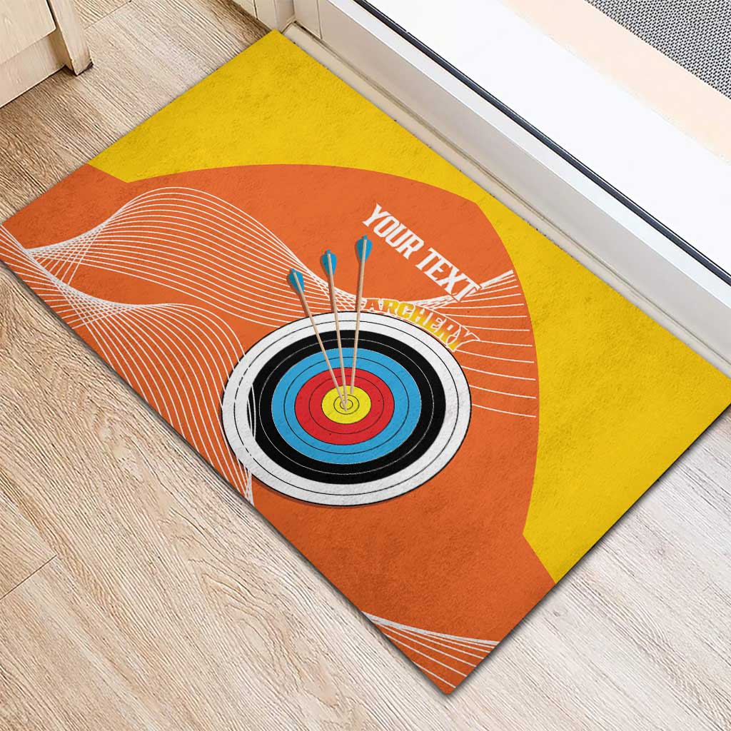 Personalised Bhutan Archery Rubber Doormat Board Style Flag Color - Wonder Print Shop