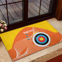 Personalised Bhutan Archery Rubber Doormat Board Style Flag Color - Wonder Print Shop