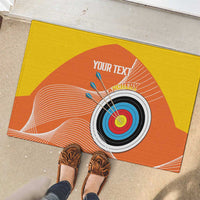 Personalised Bhutan Archery Rubber Doormat Board Style Flag Color - Wonder Print Shop