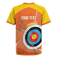 Personalised Bhutan Archery Rugby Jersey Board Style Flag Color - Wonder Print Shop