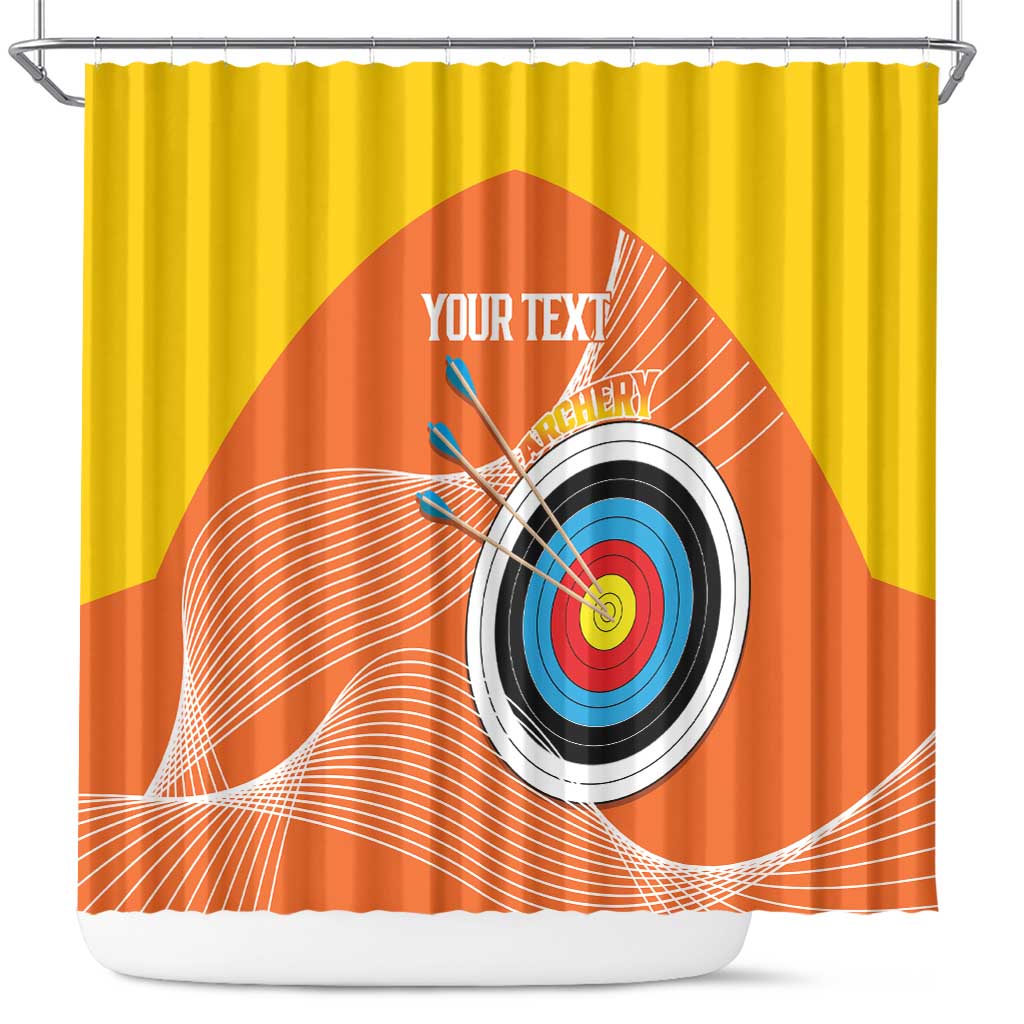 Personalised Bhutan Archery Shower Curtain Board Style Flag Color - Wonder Print Shop