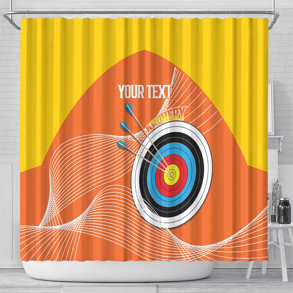 Personalised Bhutan Archery Shower Curtain Board Style Flag Color - Wonder Print Shop
