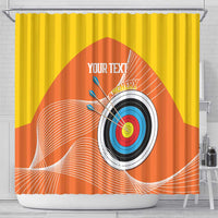 Personalised Bhutan Archery Shower Curtain Board Style Flag Color - Wonder Print Shop