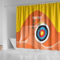 Personalised Bhutan Archery Shower Curtain Board Style Flag Color - Wonder Print Shop