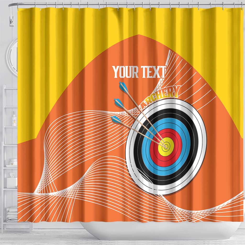 Personalised Bhutan Archery Shower Curtain Board Style Flag Color - Wonder Print Shop