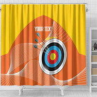 Personalised Bhutan Archery Shower Curtain Board Style Flag Color - Wonder Print Shop