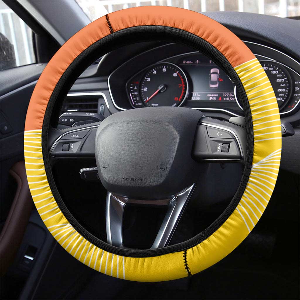 Bhutan Archery Steering Wheel Cover Board Style Flag Color - Wonder Print Shop