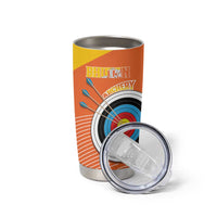 Personalised Bhutan Archery Tumbler Cup Board Style Flag Color - Wonder Print Shop