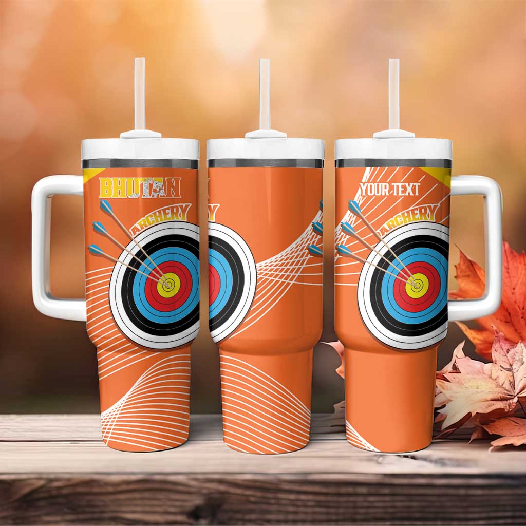 Personalised Bhutan Archery Tumbler With Handle Board Style Flag Color - Wonder Print Shop