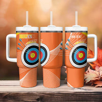 Personalised Bhutan Archery Tumbler With Handle Board Style Flag Color - Wonder Print Shop