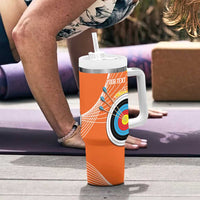 Personalised Bhutan Archery Tumbler With Handle Board Style Flag Color - Wonder Print Shop