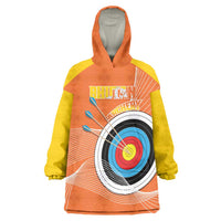 Personalised Bhutan Archery Wearable Blanket Hoodie Board Style Flag Color - Wonder Print Shop