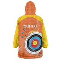 Personalised Bhutan Archery Wearable Blanket Hoodie Board Style Flag Color - Wonder Print Shop