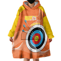 Personalised Bhutan Archery Wearable Blanket Hoodie Board Style Flag Color - Wonder Print Shop