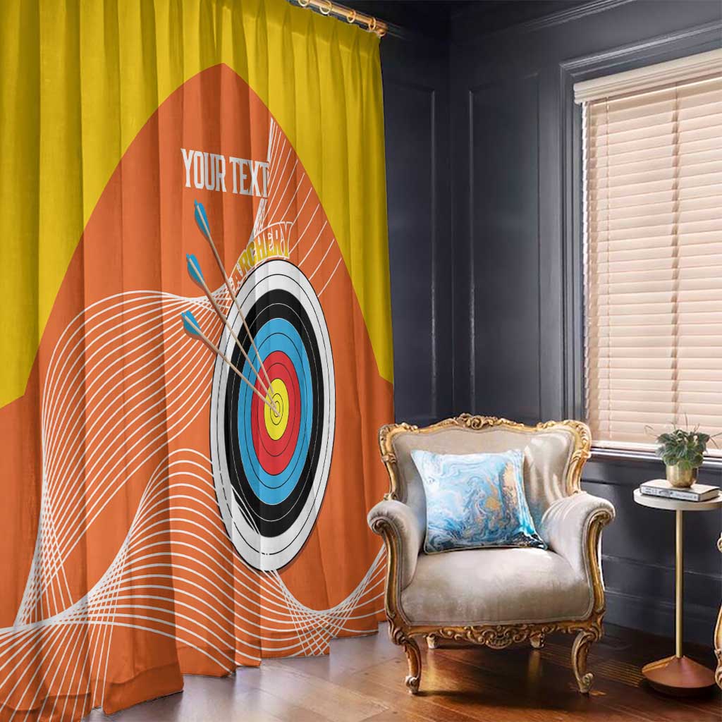 Personalised Bhutan Archery Window Curtain Board Style Flag Color - Wonder Print Shop