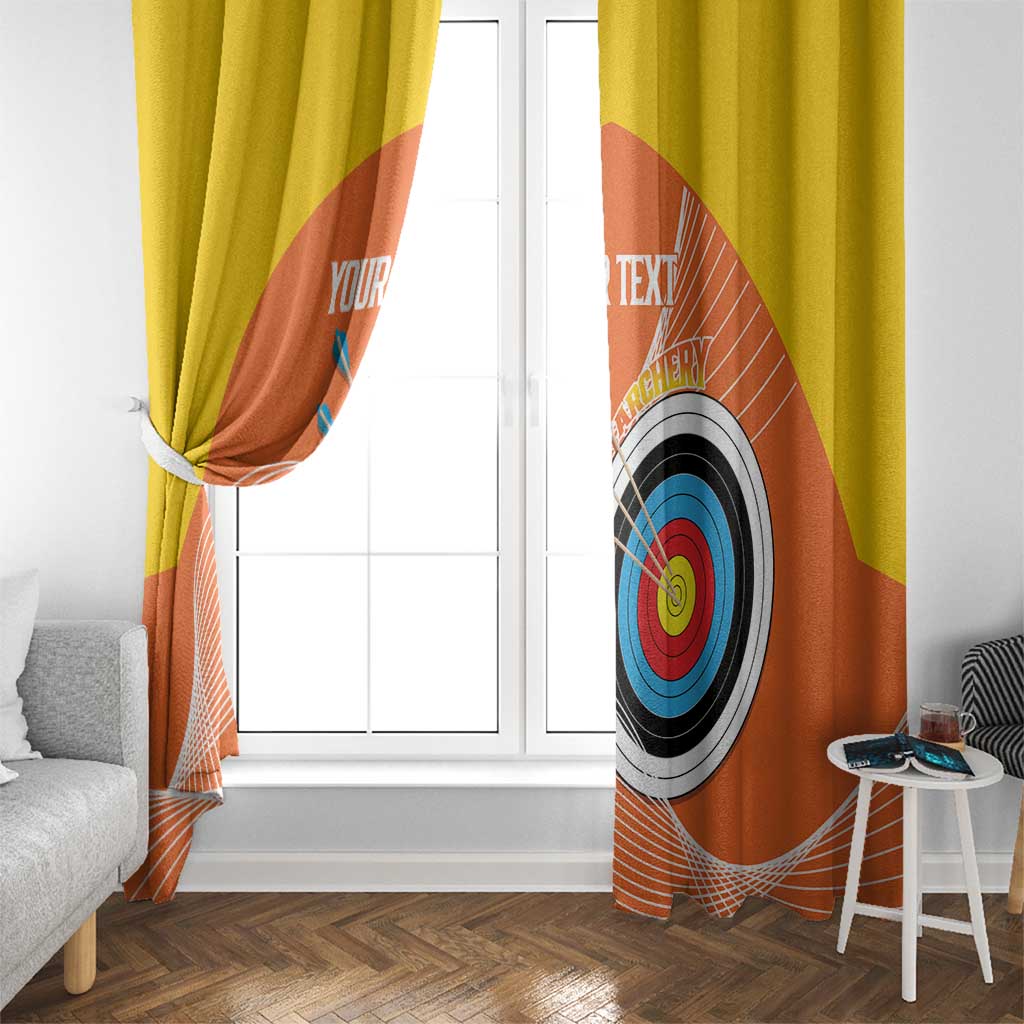 Personalised Bhutan Archery Window Curtain Board Style Flag Color - Wonder Print Shop