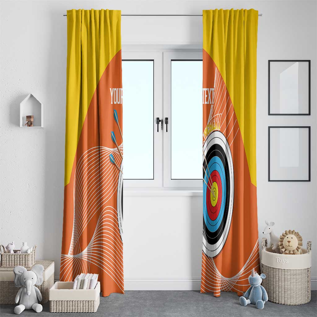 Personalised Bhutan Archery Window Curtain Board Style Flag Color - Wonder Print Shop