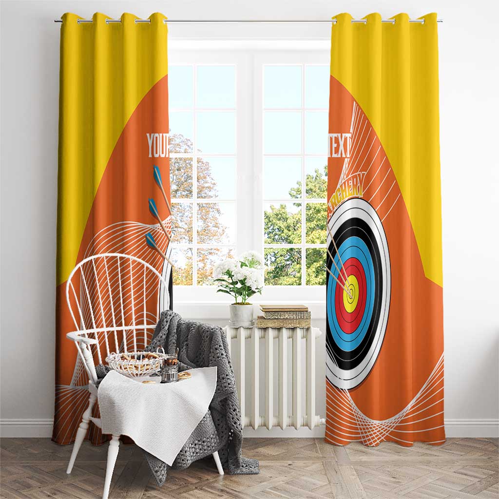 Personalised Bhutan Archery Window Curtain Board Style Flag Color - Wonder Print Shop