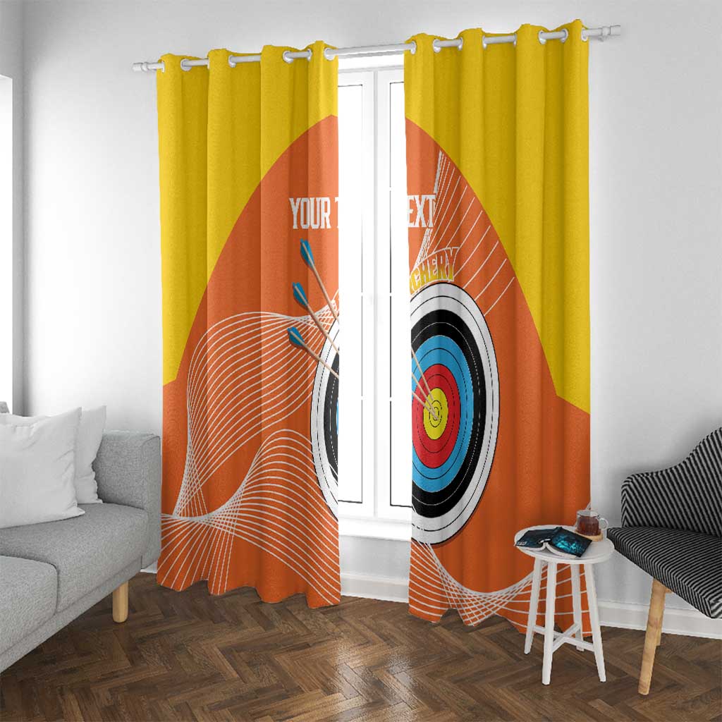 Personalised Bhutan Archery Window Curtain Board Style Flag Color - Wonder Print Shop