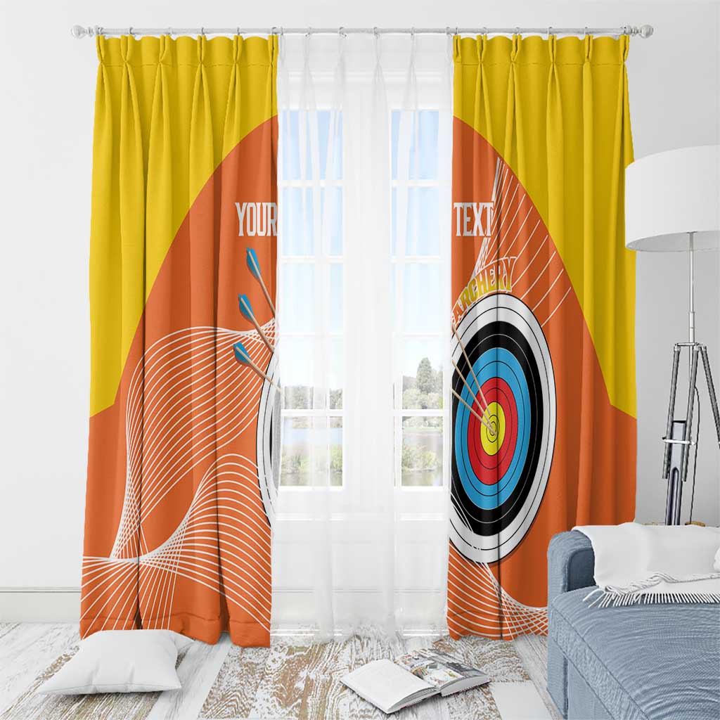 Personalised Bhutan Archery Window Curtain Board Style Flag Color - Wonder Print Shop