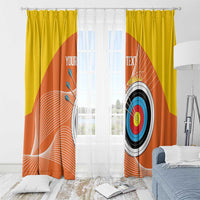 Personalised Bhutan Archery Window Curtain Board Style Flag Color - Wonder Print Shop