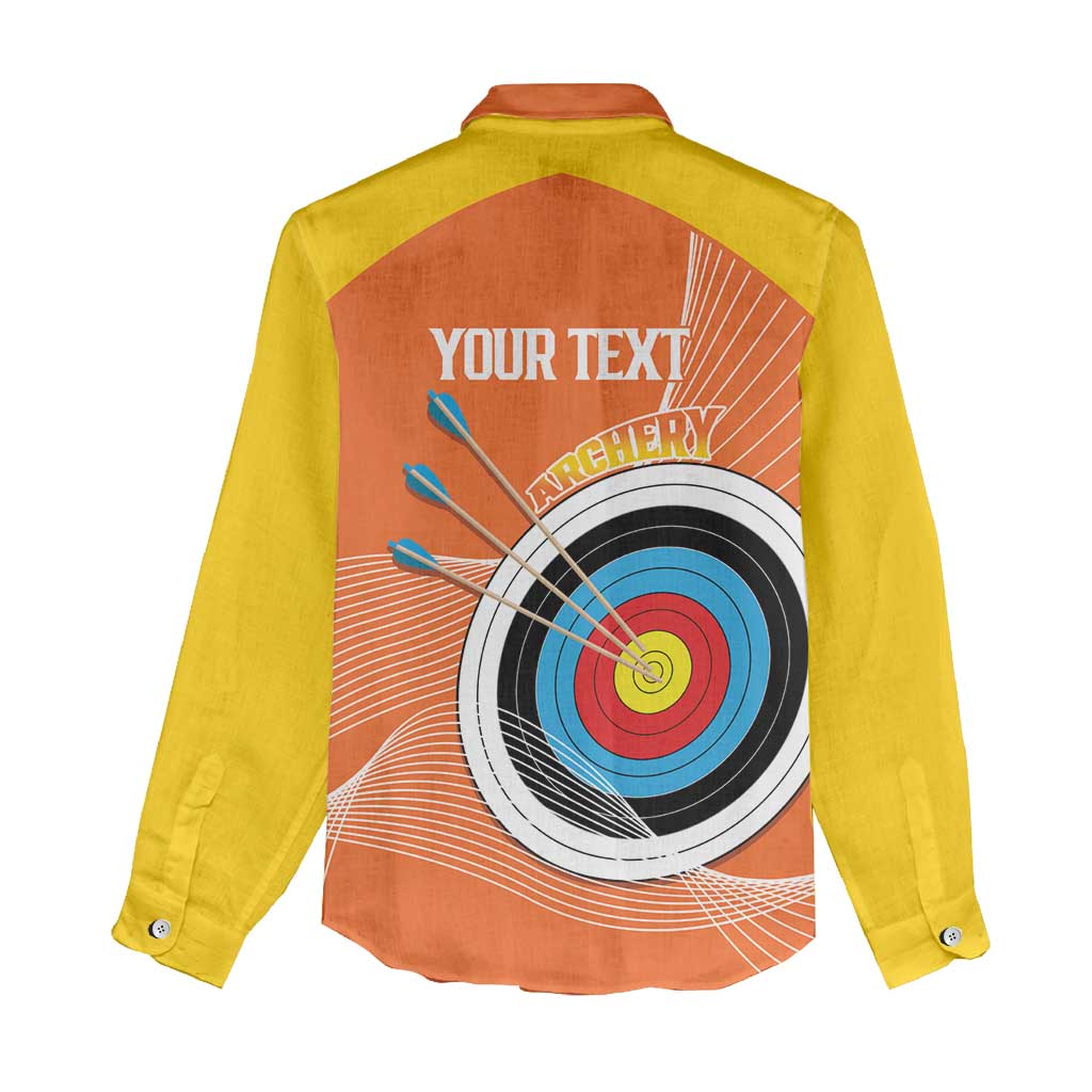 Personalised Bhutan Archery Women Casual Shirt Board Style Flag Color - Wonder Print Shop