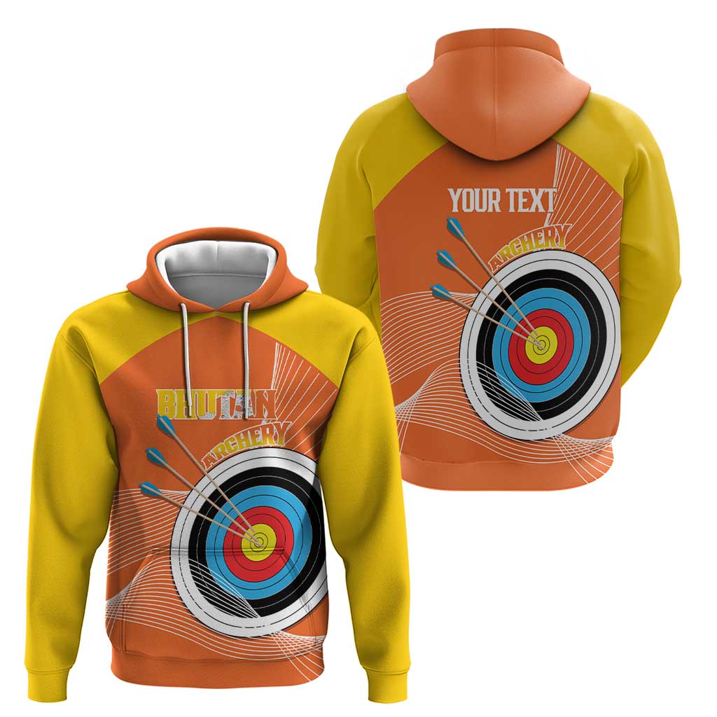 Personalised Bhutan Archery Zip Hoodie Board Style Flag Color - Wonder Print Shop