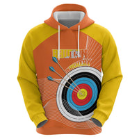 Personalised Bhutan Archery Zip Hoodie Board Style Flag Color - Wonder Print Shop
