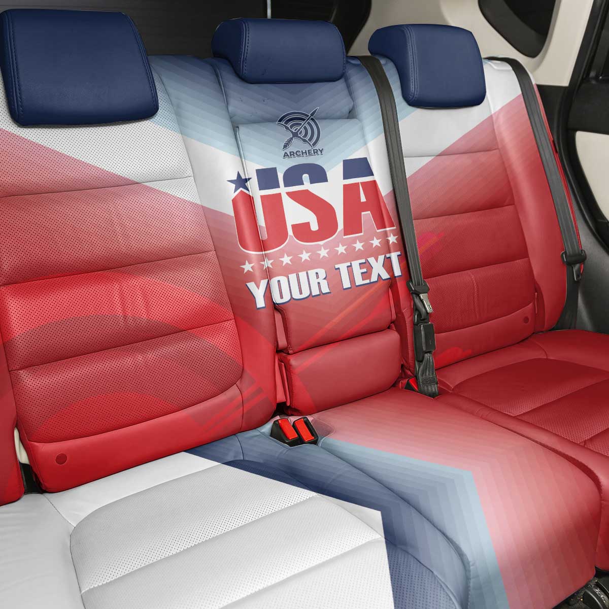 Personalized United States Archery Back Car Seat Cover USA 2025 Sporty Style - Wonder Print Shop