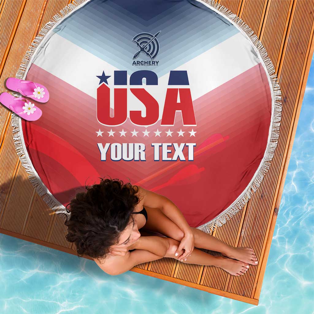 Personalized United States Archery Beach Blanket USA 2025 Sporty Style - Wonder Print Shop