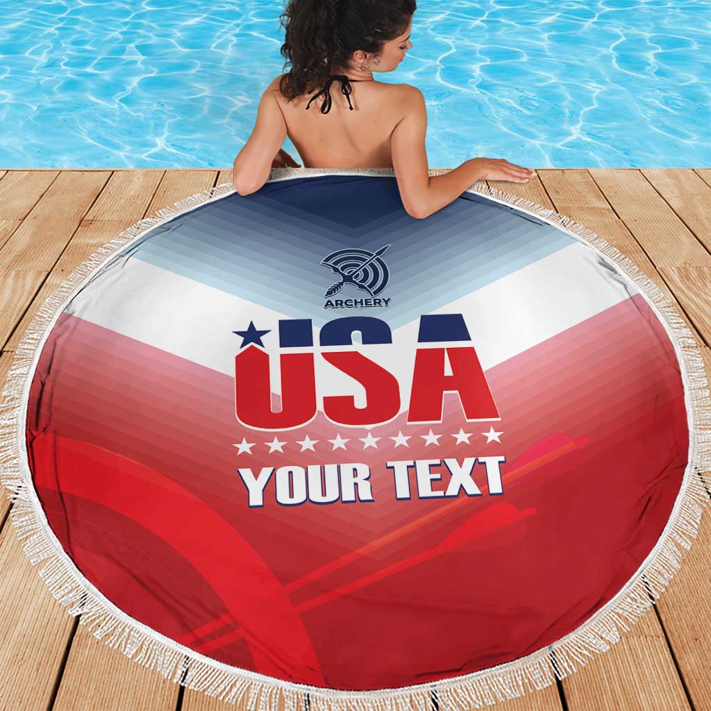 Personalized United States Archery Beach Blanket USA 2025 Sporty Style - Wonder Print Shop