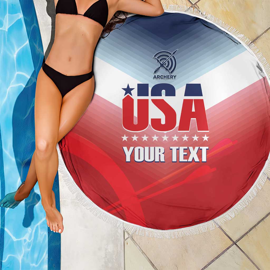 Personalized United States Archery Beach Blanket USA 2025 Sporty Style - Wonder Print Shop
