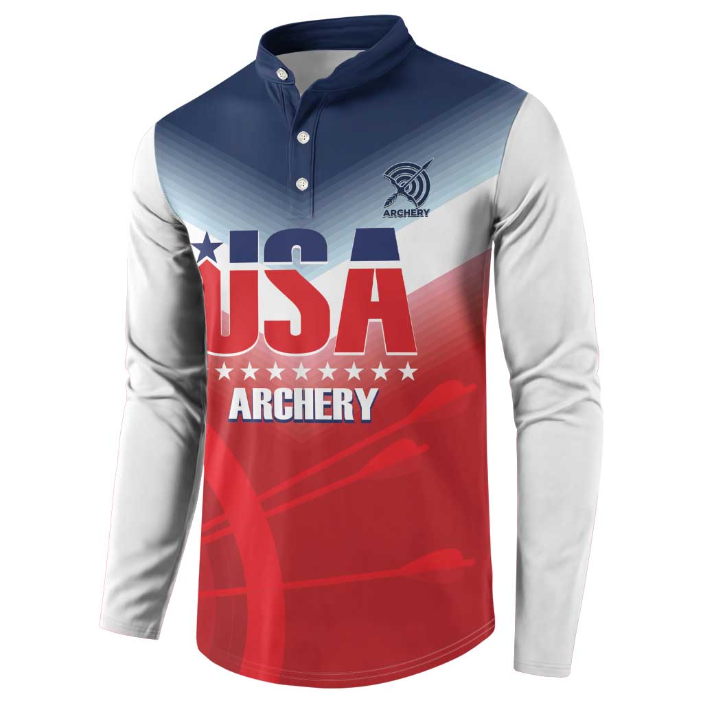 Personalized United States Archery Button Sweatshirt USA 2025 Sporty Style - Wonder Print Shop