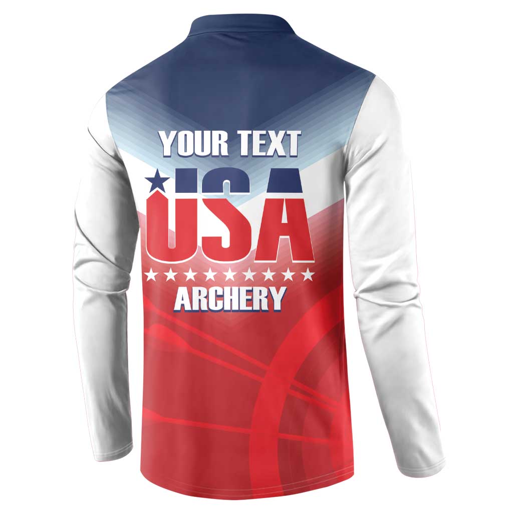 Personalized United States Archery Button Sweatshirt USA 2025 Sporty Style - Wonder Print Shop