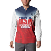 Personalized United States Archery Button Sweatshirt USA 2025 Sporty Style - Wonder Print Shop