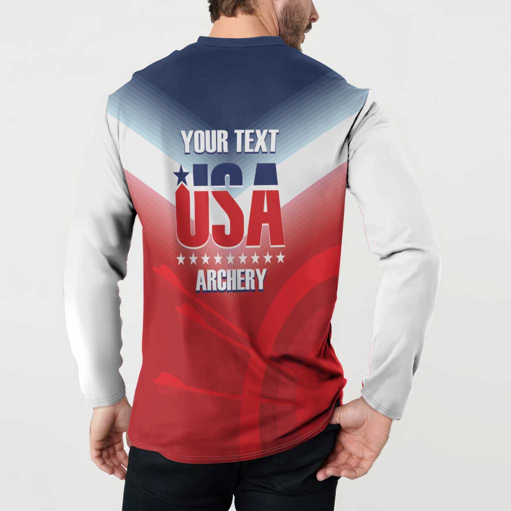 Personalized United States Archery Button Sweatshirt USA 2025 Sporty Style - Wonder Print Shop