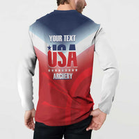 Personalized United States Archery Button Sweatshirt USA 2025 Sporty Style - Wonder Print Shop