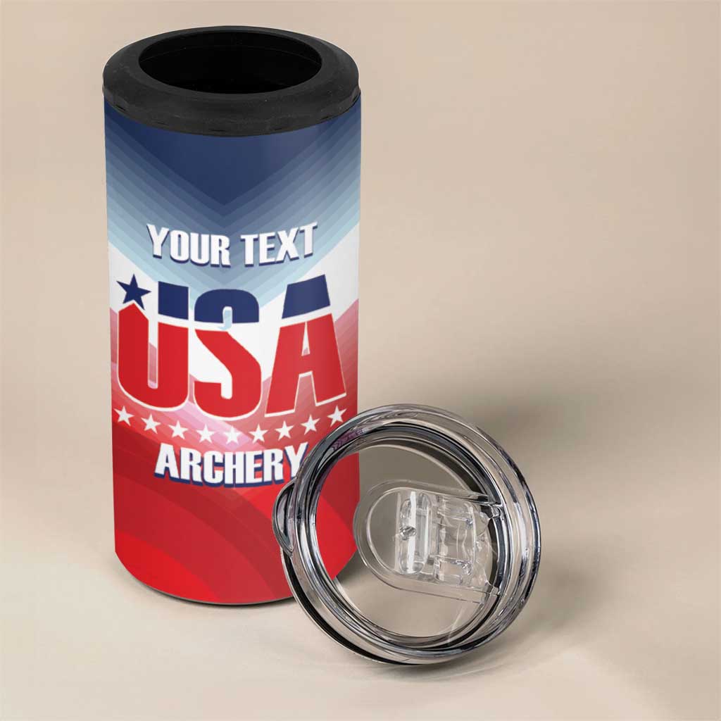 Personalized United States Archery 4 in 1 Can Cooler Tumbler USA 2025 Sporty Style - Wonder Print Shop