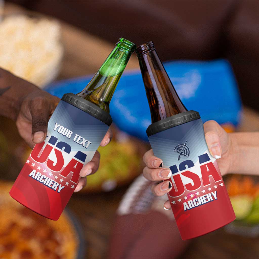 Personalized United States Archery 4 in 1 Can Cooler Tumbler USA 2025 Sporty Style - Wonder Print Shop