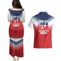 Personalized United States Archery Couples Matching Puletasi and Hawaiian Shirt USA 2025 Sporty Style - Wonder Print Shop